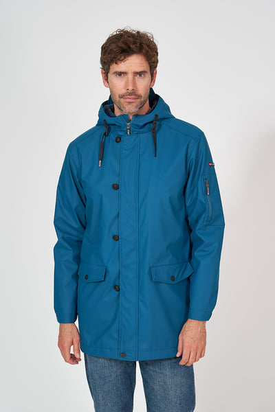 Batela Chubasquero o impermeable con forro de pelo. Marino. Talla xs Rebajas top