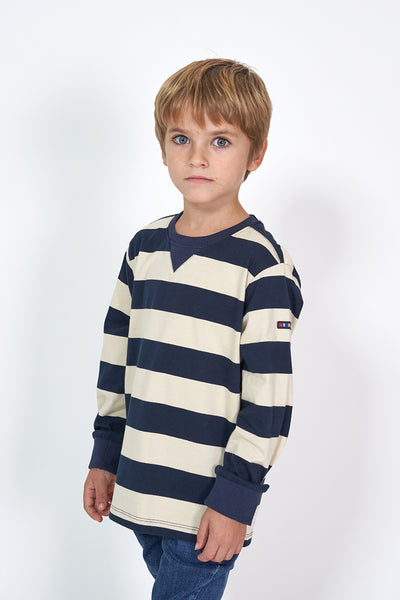 Batela Camiseta algodón manga larga a rayas niño o niña Tienda