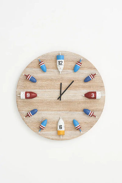 Batela Reloj de Madera con Boyas de Colores - Toque Náutico y Alegre Grandes descuentos