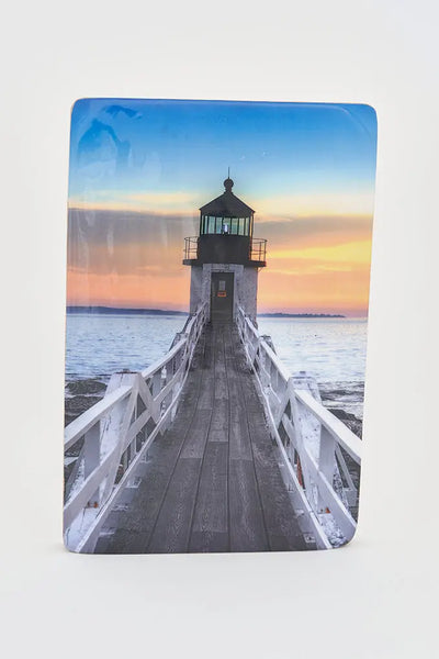 Batela Foto Impresa en Madera: Anochecer en el Faro Tienda