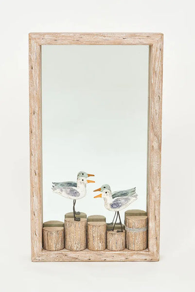 Batela Espejo Rectangular con Pájaros sobre Troncos Belleza en tu Decoración COMPRAR AHORA