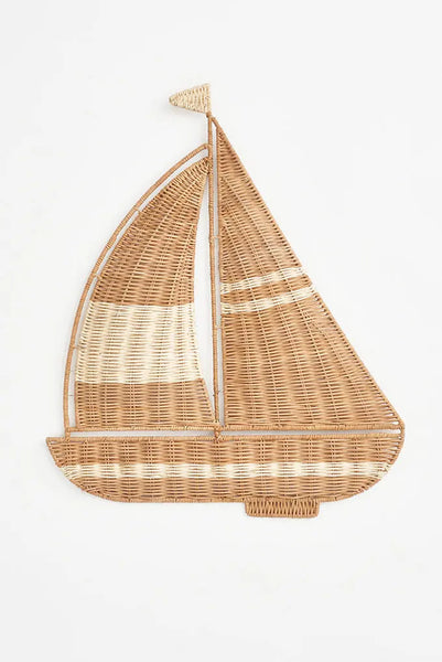 Batela Elegante Velero de Ratán para Pared - Decora tu Hogar con Estilo Grandes descuentos