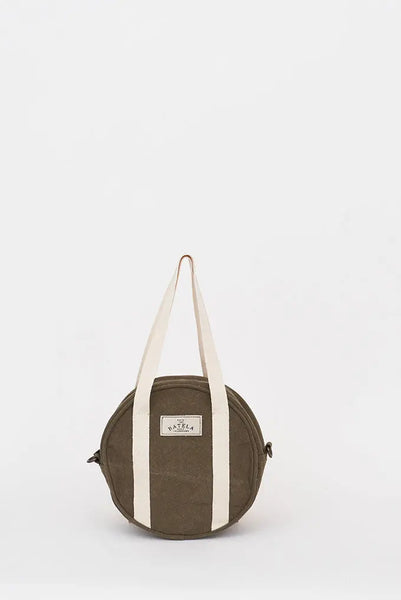 Batela Bolso de Mano Redondo en Algodón: Estilo Circular Único Descuento por venta flash