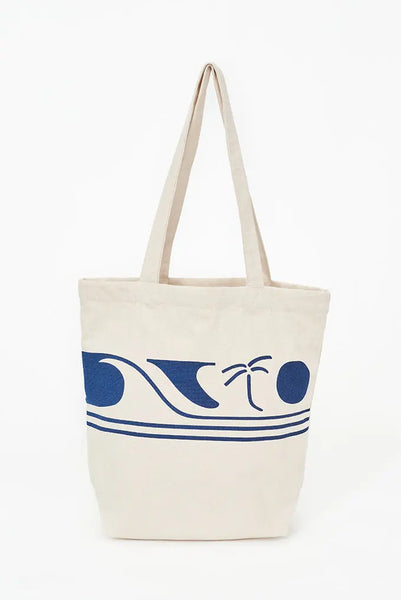 Batela Bolso Tote en Algodón con Motivos Surferos: Estilo Surfista Contigo Descuento