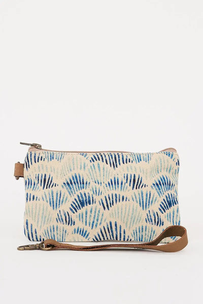 Batela Bolso de mano pequeño con dibujos conchas azules - Batela Tienda