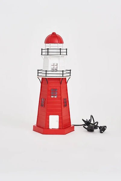 Batela Faro de Metal de 41 cm con LED de Dos Pisos