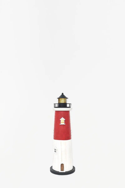 Batela Faro de Resina con LED rojo y blanco. Decoración náutica Venta caliente