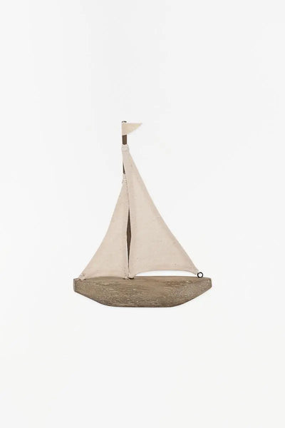 Batela Velero decorativo madera y tela - D1763 - Batela