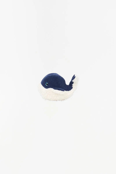 Batela Peluche suave de ballena blanco y azul 25 cm. Algodón - D2273 - Batela