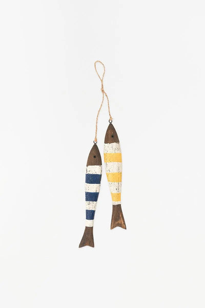 Batela Ristra 2 peces de madera y cuerda para colgar. Decoración náutica Rebajas online