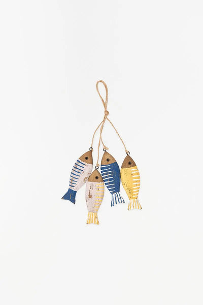 Batela Ristra 4 peces de madera con cuerda para colgar. Decoración náutica