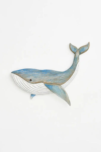 Batela Ballena de Madera Decorativa de Pared Pequeña - Toque Náutico