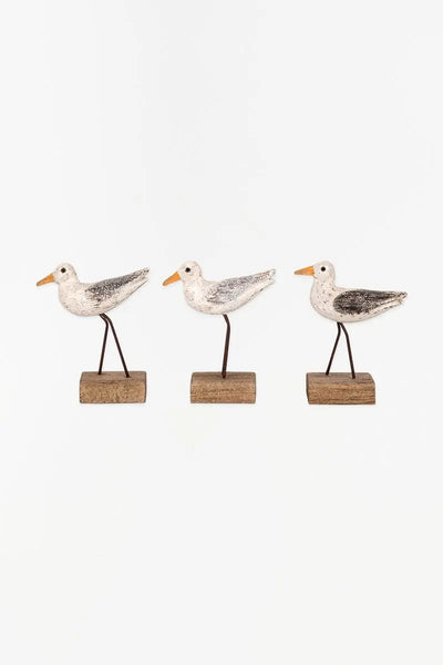 Batela Set de 3 Pájaros con base de madera - D1968 - Batela Oferta exclusiva