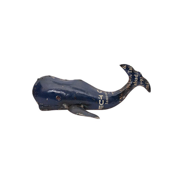 Batela Ballena azul hecha de metal recuperado bidones - D6738 - Batela