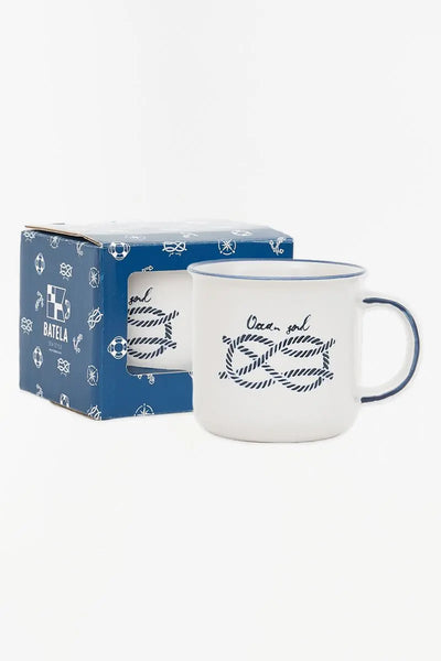 Batela Taza 'Nudo marinero' cerámica - Batela Descuentos del mes