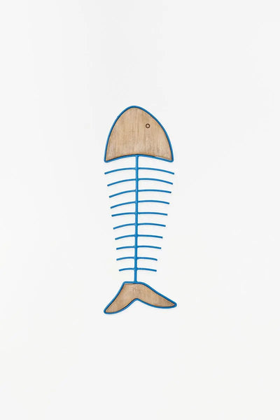 Batela Raspa de pez hecha de madera y metal para pared. Decoración náutica Tienda