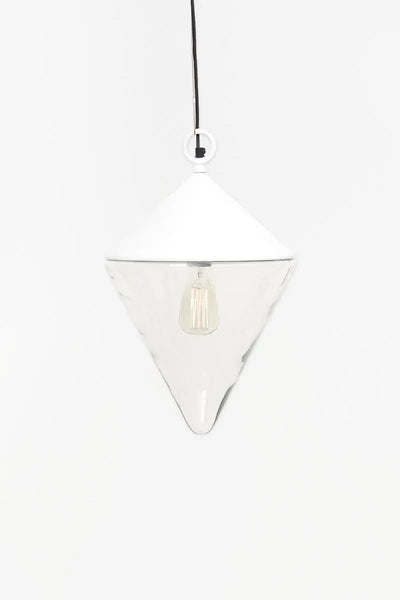 Batela Lámpara blanca forma de boya cónica. Decoración náutica