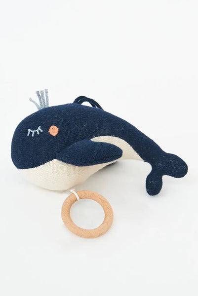 Batela Ballena Musical Sonajero para Bebés en Algodón y Madera Rebajas online