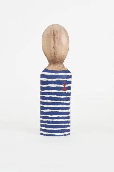Batela Busto de Marinero de madera a Rayas Grande - Elegancia