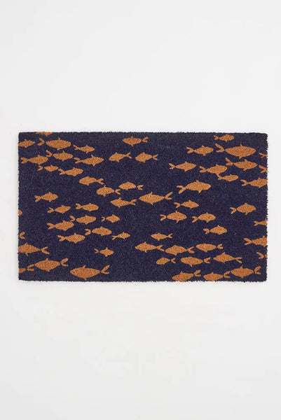 Batela Felpudo de Tejidos de Coco con Estampado de Peces fondo azul Mejor oferta