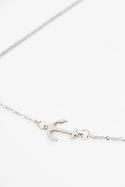 Batela Colgante o collar en color plata y colgante ancla - Batela Oferta especial