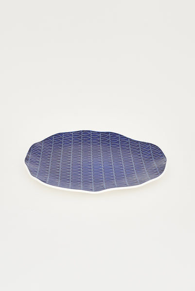 Batela Plato de Peces en Relieve en Cerámica Azul - Forma Irregular Oferta exclusiva