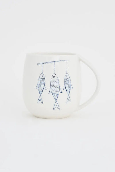 Batela Mug en Porcelana con Peces - Estilo Náutico para tu Café Matutino Rebajas baratas