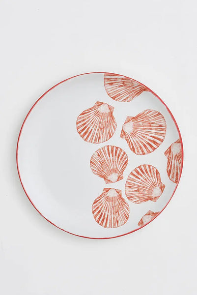 Batela Plato de Cerámica con Diseño de Vieiras - Elegante y Práctico Envío gratis
