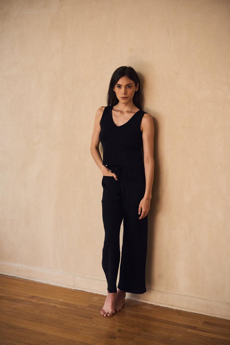 ﻿Camille Amsterdam Black Knitted Top Precio ultrabajo