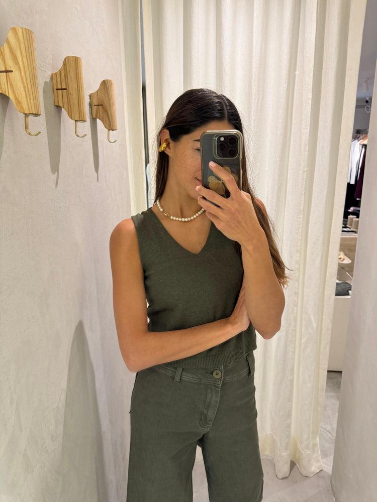 Camille Amsterdam Forest Knitted Top Outlet