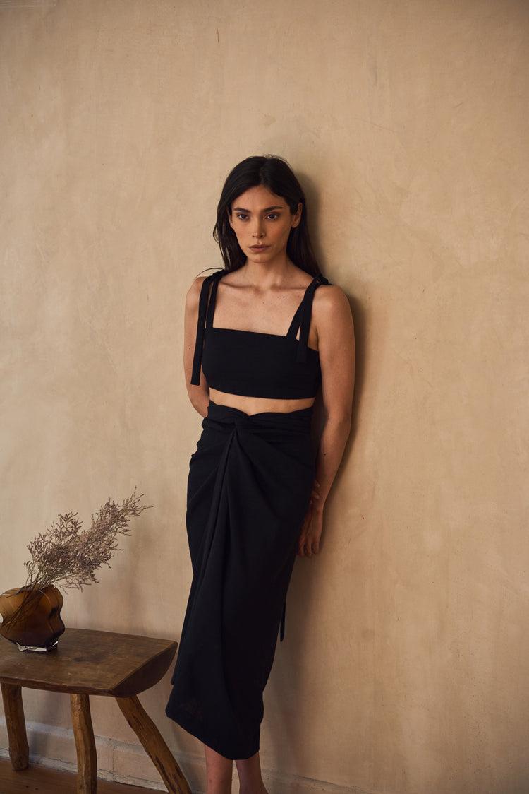 Camille Bali Black Tied Top Outlet online