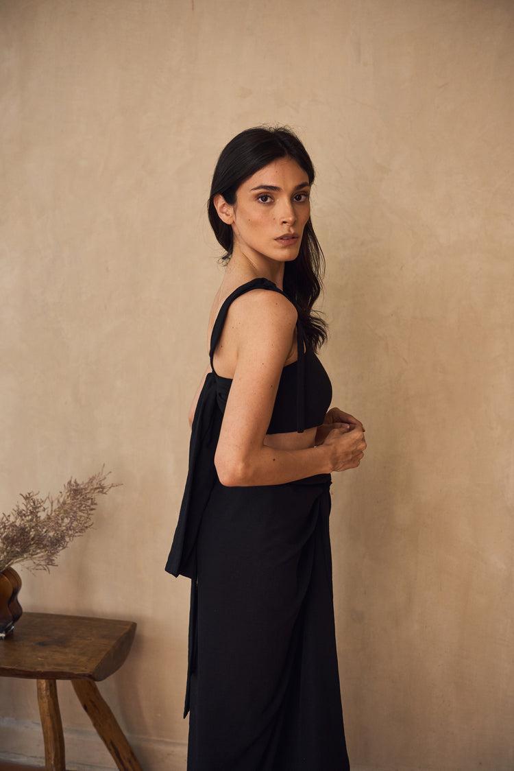 Camille Bali Black Wrap Pareo Rebajas