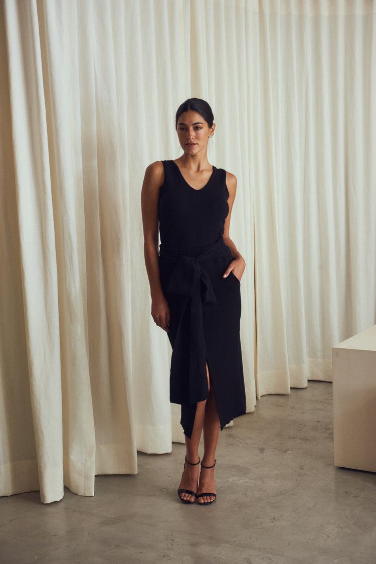 Camille Barcelona Black Knitted Skirt Los más vendidos