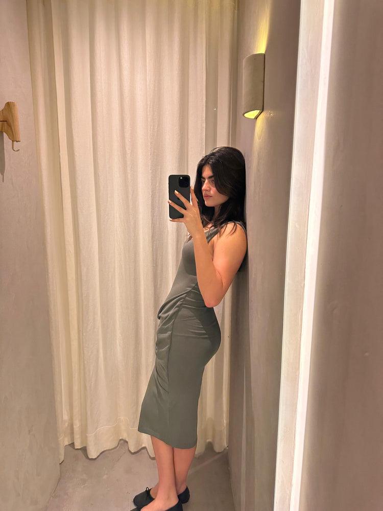 Camille Istanbul Olive Knitted Dress Último día