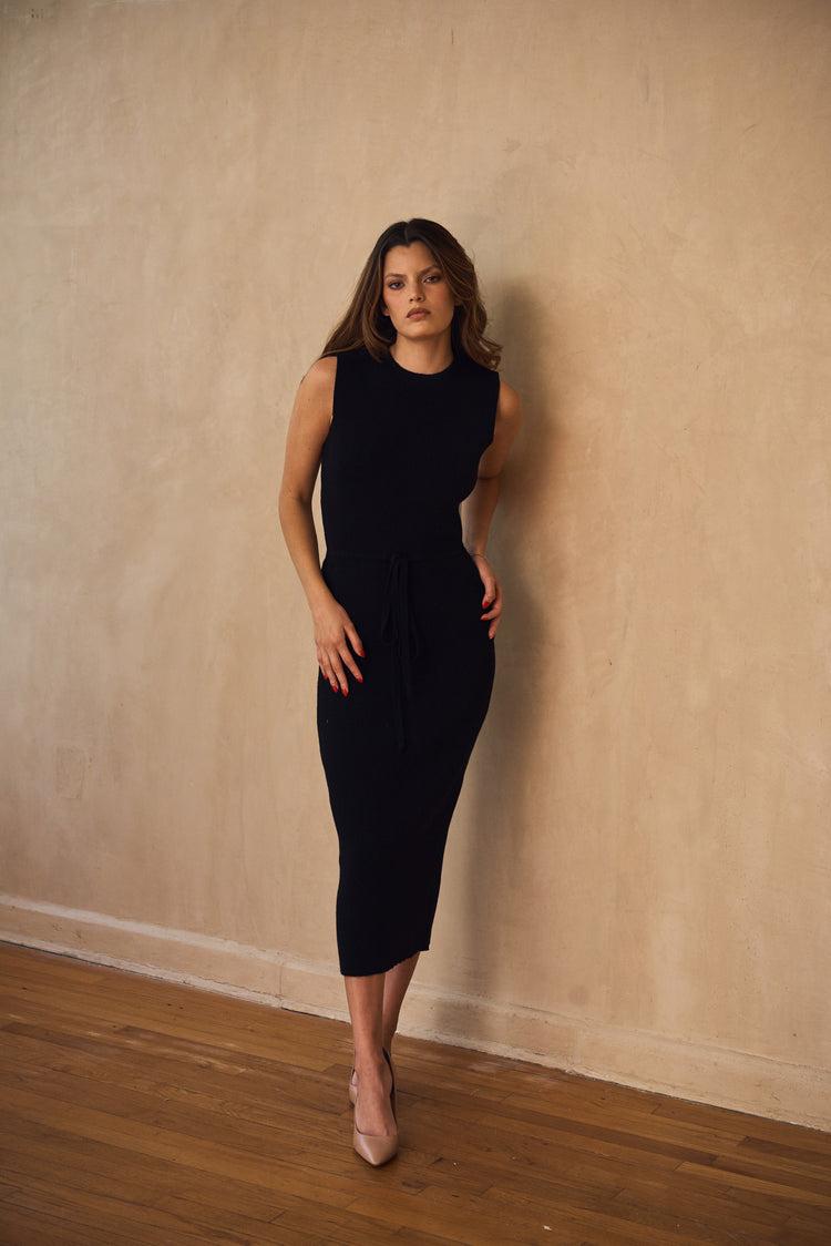 Camille Prague Black Knitted Dress Solo hoy