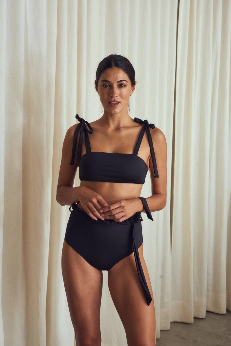 Camille Marbella Black Bikini Top Ofertas especiales