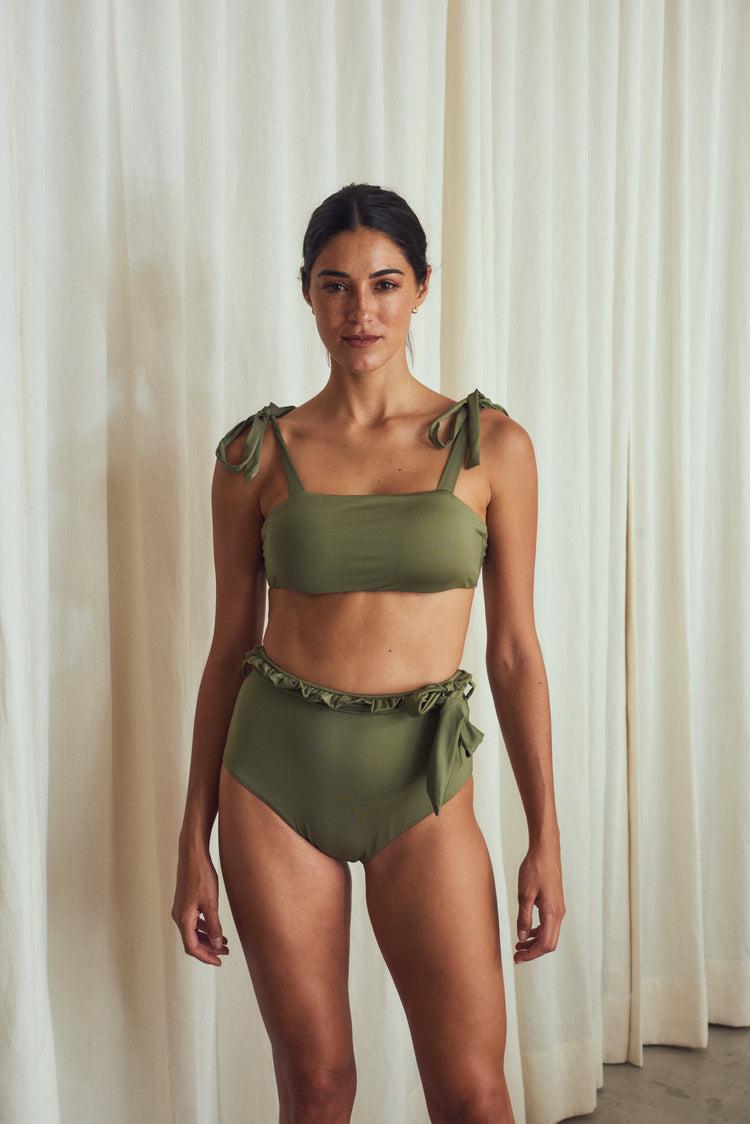 Camille Marbella Olive Bikini Top Rebajas de fin de temporada