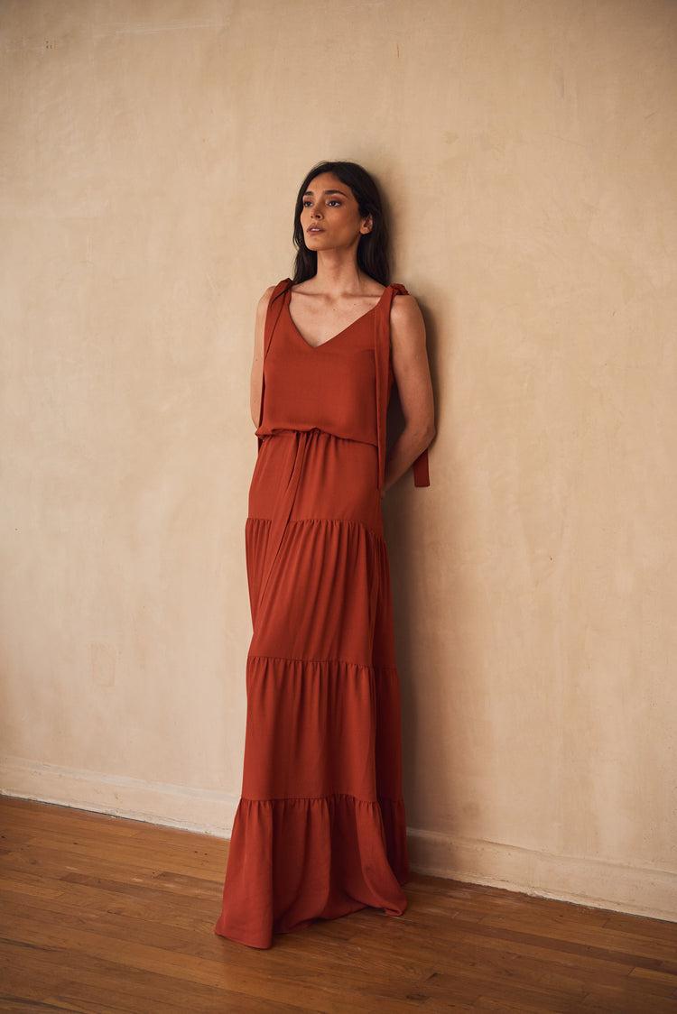 Camille Santorini Terracota Dress Rebajas baratas