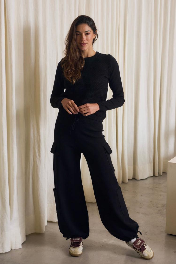 Camille Geneva Black Sweater Outlet