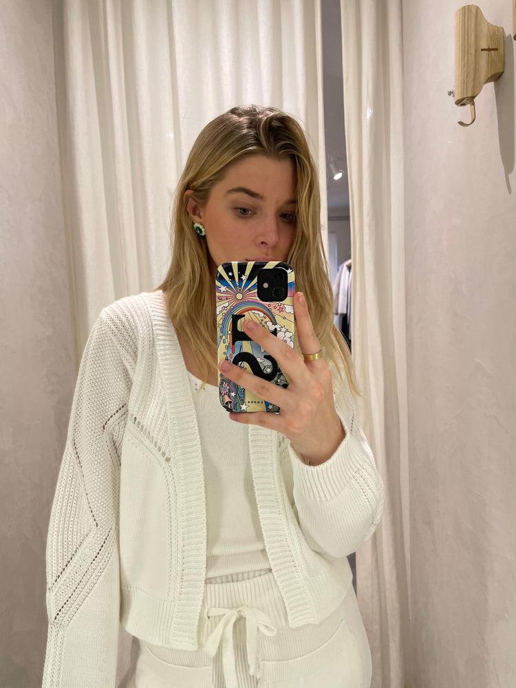Camille Kansas White Knitted Sweater En oferta