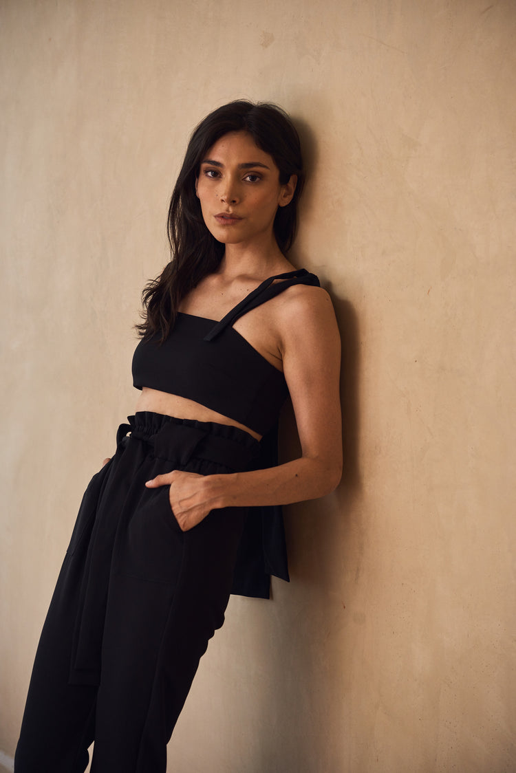 Camille Milan Black Tide Top Ventas relámpago