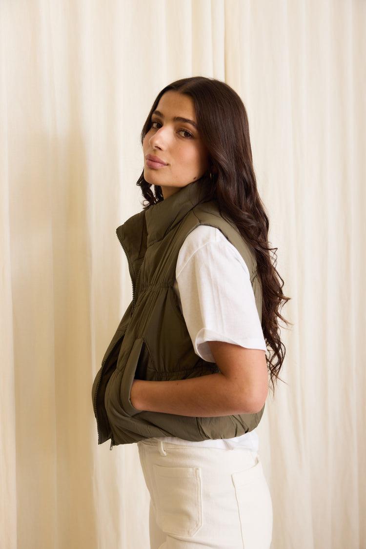 Camille Oslo Olive Vest Tienda