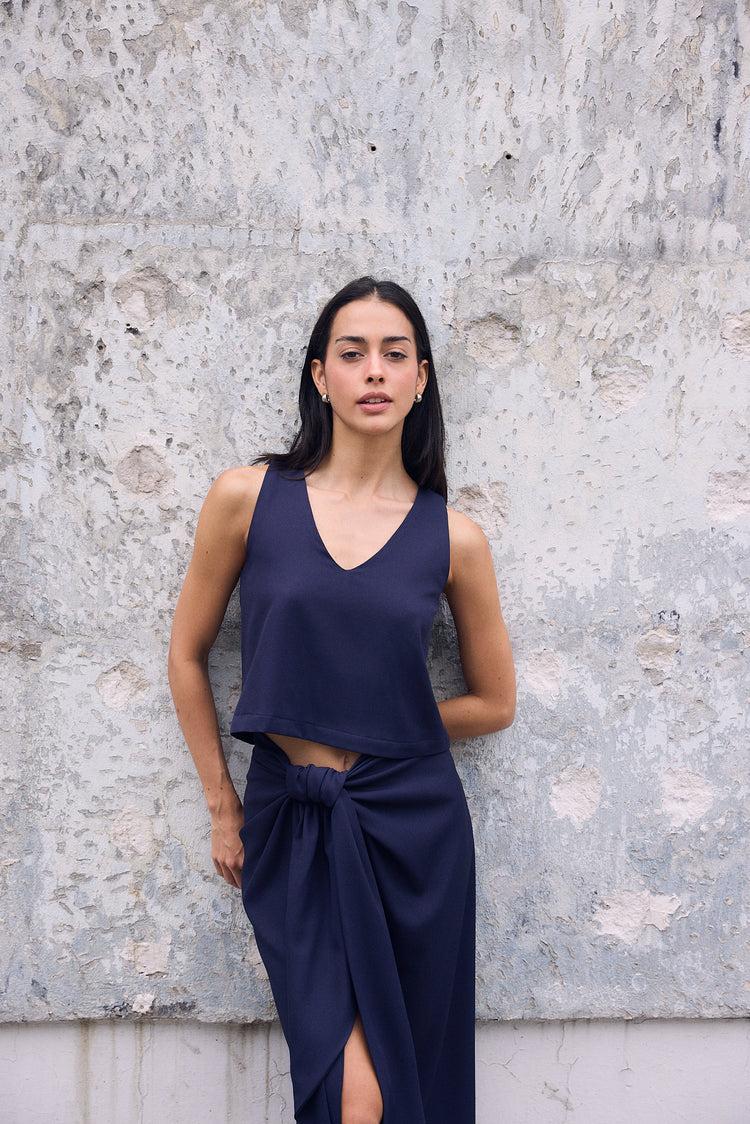 Camille Paris Navy Skirt Rebajas online