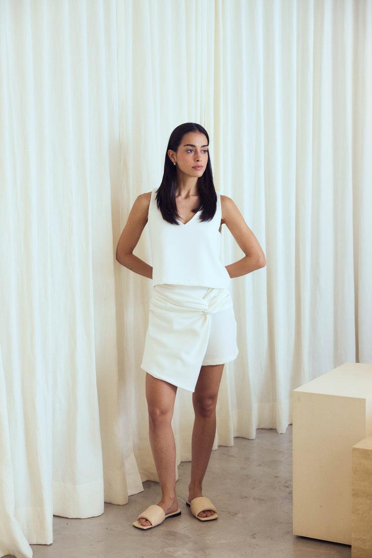 Camille Sydney White Top Libre de impuestos