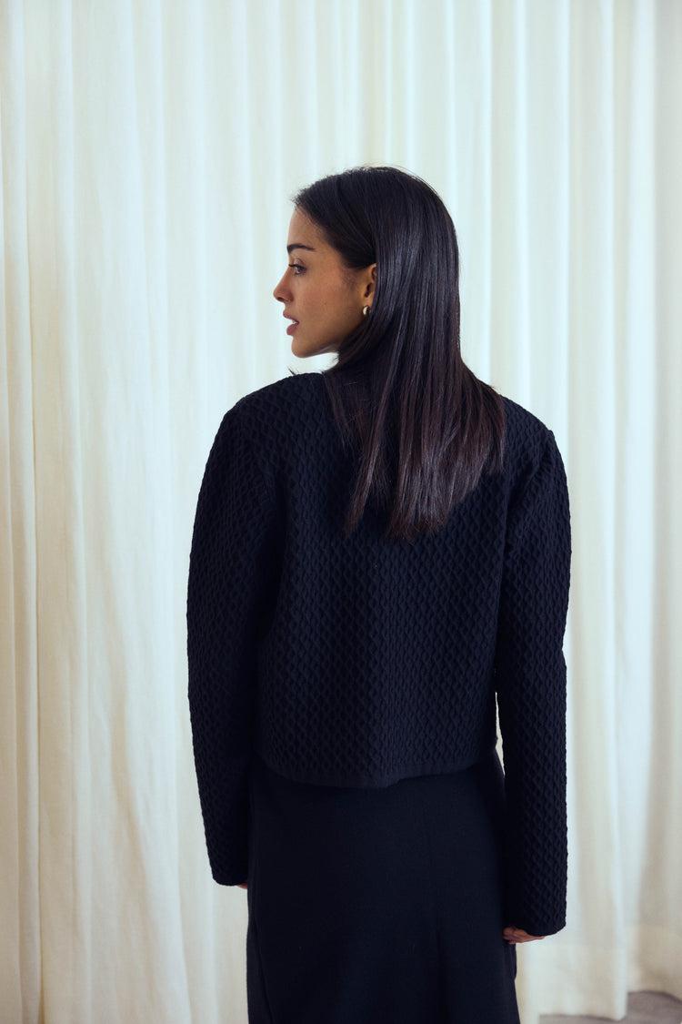 Camille London Black Knitted Jacket Envío gratis