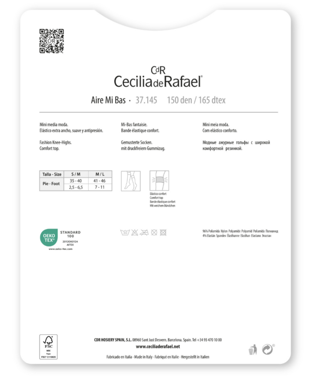 Cecilia de rafael Aire Mi Bas 150 Den – Calcetines Calados Unisex En línea