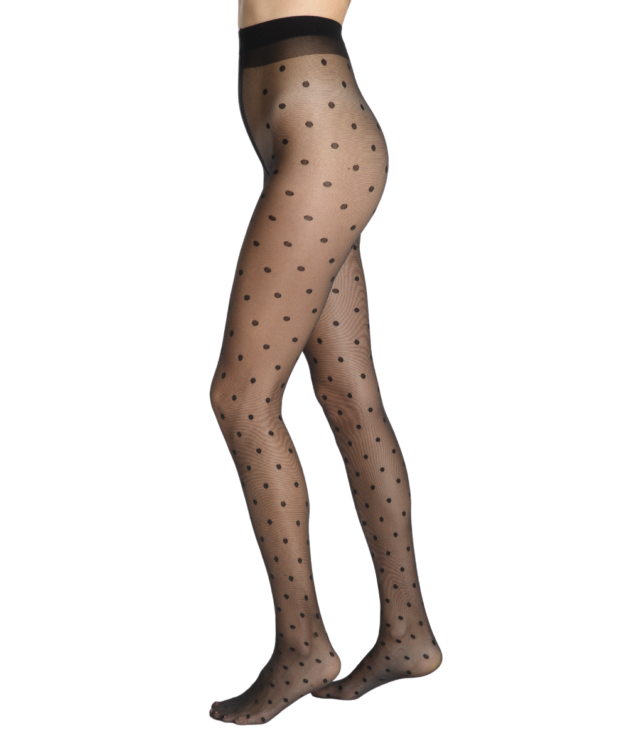 Cecilia de rafael Lyli 20 Den – Panty transparente con topos Ofertas