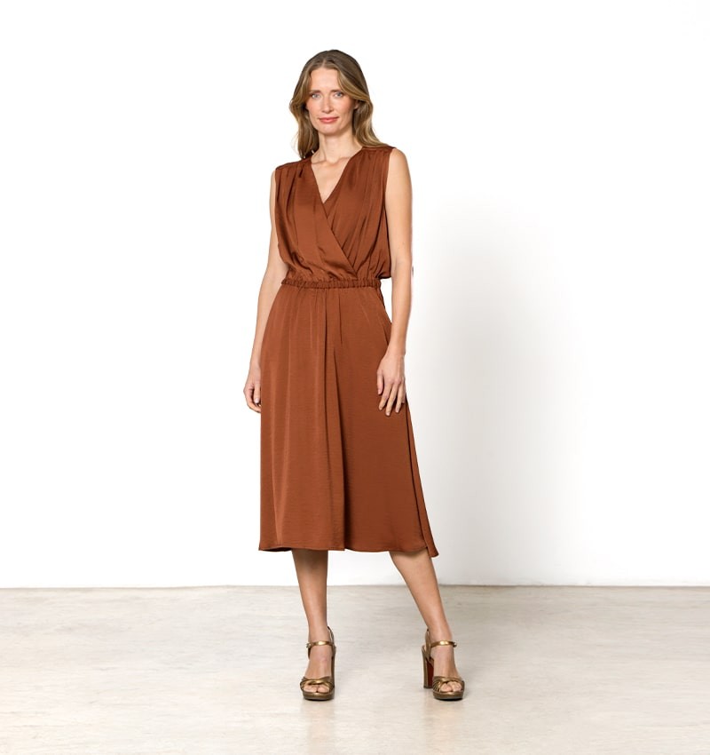 Chie mihara VESTIDO DAFNE MARRON Envío internacional gratuito