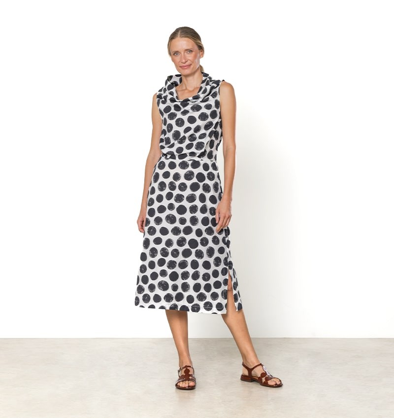 Chie mihara VESTIDO DAVITA BLANCO Y NEGRO Tienda de fábrica