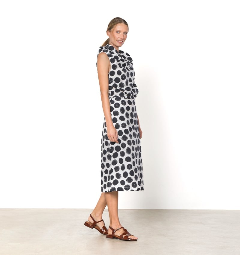 Chie mihara VESTIDO DAVITA BLANCO Y NEGRO Tienda de fábrica
